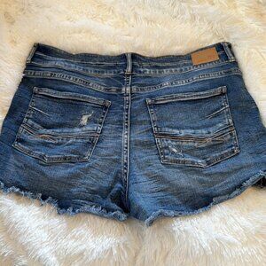 Buckle BKE Shorts Womens Size 32 Blue Distressed, Gabby Stretch
